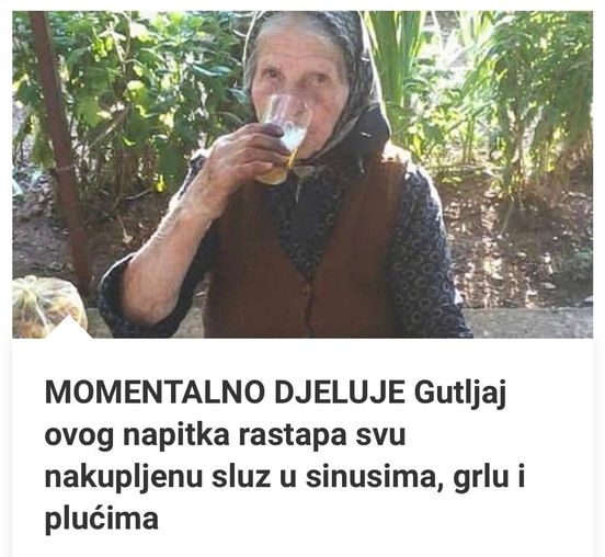 MOMENTALNO DJELUJE Gutljaj Ovog Napitka Rastapa Svu Nakupljenu Sluz U Sinusima, Grlu I Plućima