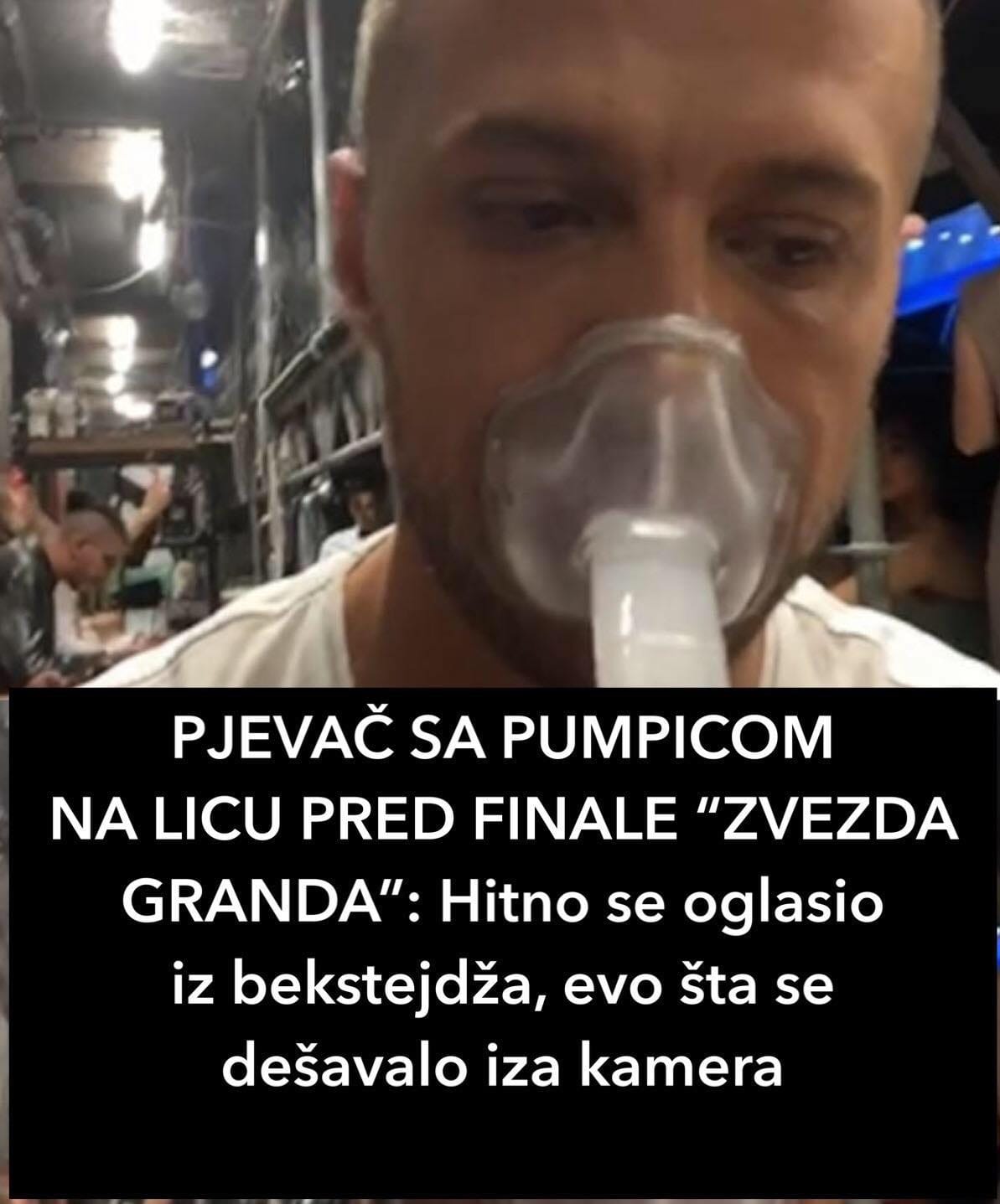 PJEVAČ SA PUMPICOM NA LICU PRED FINALE “ZVEZDA GRANDA”: Hitno se oglasio iz bekstejdža, evo šta se dešavalo iza kamera!