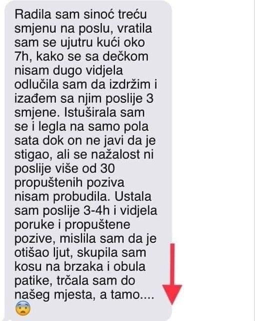 “Radila sam sinoć treću smjenu na poslu”