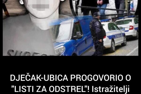 DJEČAK-UBICA PROGOVORIO O “LISTI ZA ODSTREL”! Istražitelji užasnutim riječima koje je izgovorio na saslušanju