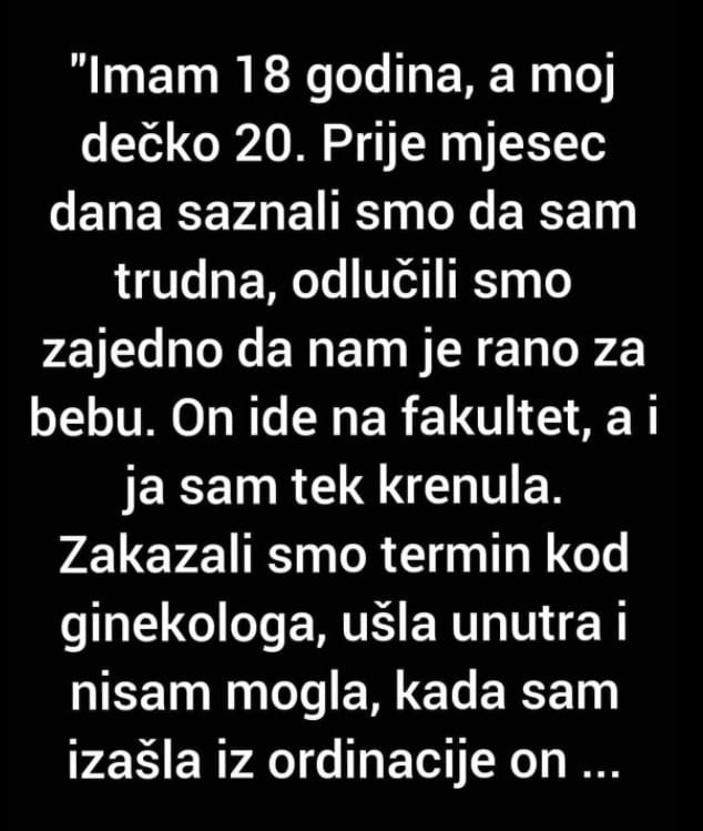 “Imam 18 godina, a moj dečko 20”