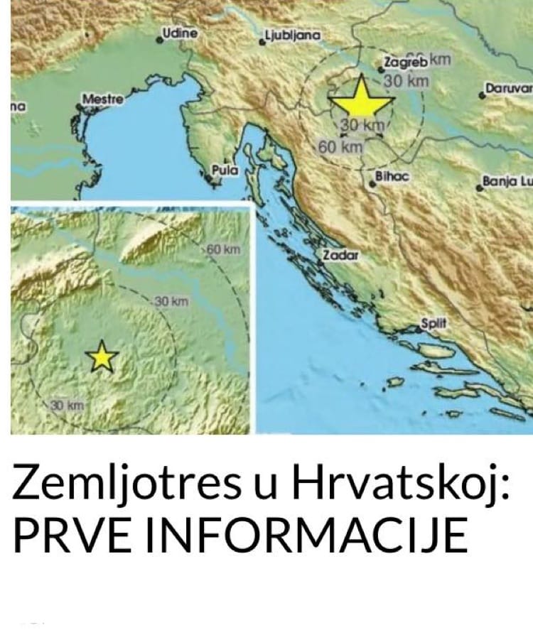 Zemljotres u Hrvatskoj: PRVE INFORMACIJE