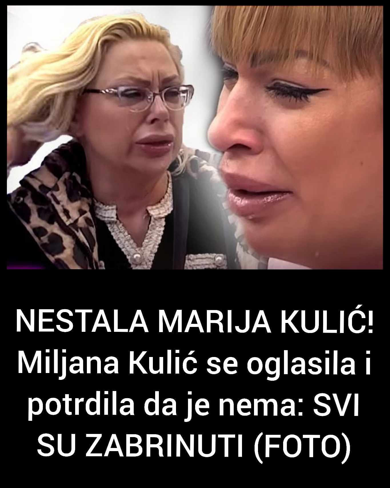 NESTALA MARIJA KULIĆ! Miljana Kulić se oglasila i potrdila da je nema: SVI SU ZABRINUTI