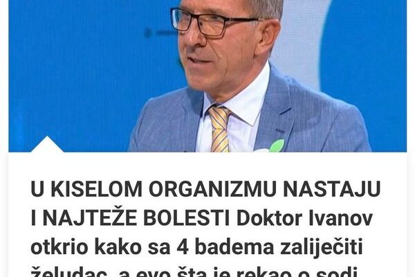 U KISELOM ORGANIZMU NASTAJU I NAJTEŽE BOLESTI Doktor Ivanov otkrio kako sa 4 badema zaliječiti želudac, a evo šta je rekao o sodi bikarboni