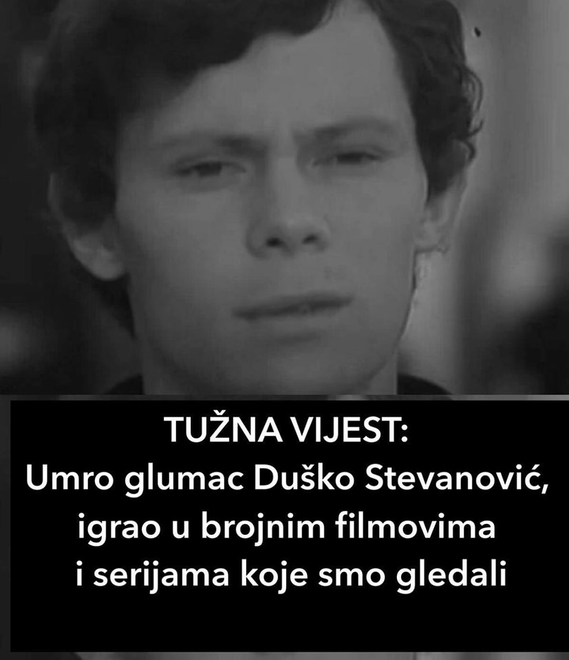 TUŽNA VIJEST: Umro glumac Duško Stevanović, igrao u brojnim filmovima i serijama koje smo gledali