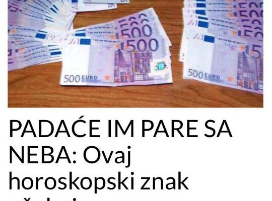 PADAĆE IM PARE SA NEBA: Ovaj horoskopski znak očekuje NEVJEROVATNA SREĆA!