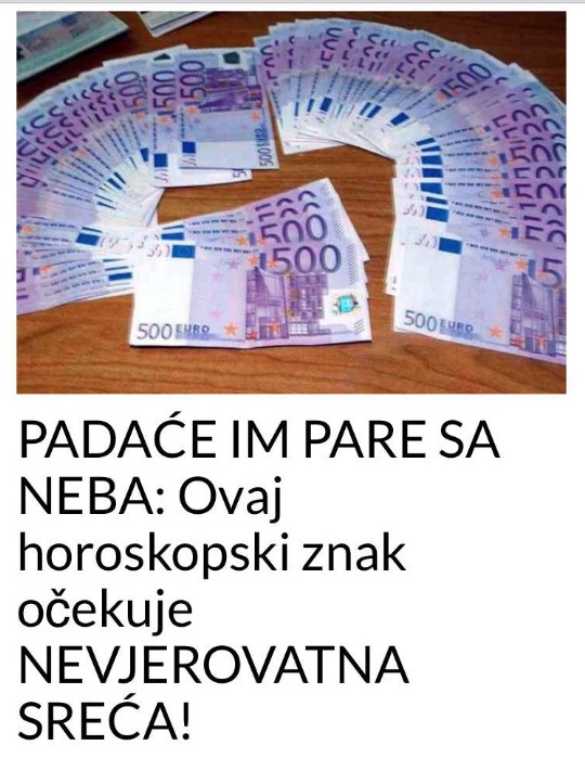 PADAĆE IM PARE SA NEBA: Ovaj horoskopski znak očekuje NEVJEROVATNA SREĆA!