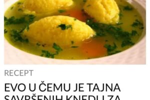 EVO U ČEMU JE TAJNA SAVRŠENIH KNEDLI ZA SUPU: 1 sastojak je ključan, domaćice otkrile tajnu
