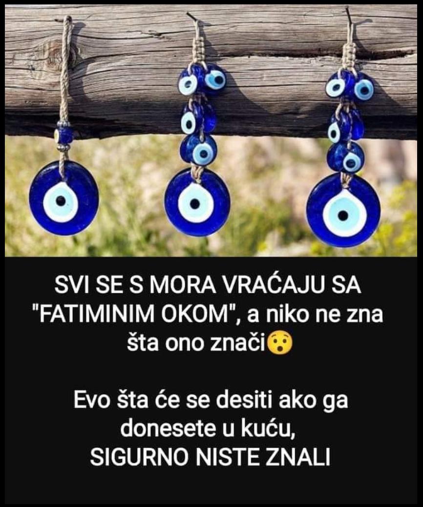 SVI SE S MORA VRAĆAJU SA “FATIMINIM OKOM”, a niko ne zna šta ono znači: Evo šta će se desiti ako ga donesete u kuću, GARANTUJEMO DA NISTE ZNALI Share