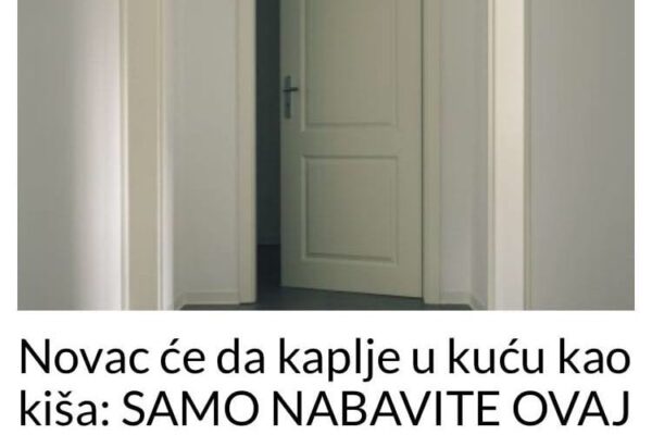 Novac će da kaplje u kuću kao kiša: SAMO NABAVITE OVAJ PREDMET i postavite ga u blizini ulaznih vrata