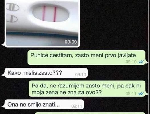 PUNICA MI JE NAPISALA DA JE TRUDNA, NIŠTA MI NIJE BILO JASNO