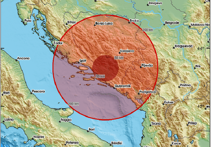 JAK ZEMLJOTRES POGODIO HERCEGOVINU! Objavljene prve informacije