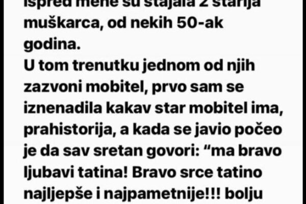 “Starijem muškarcu u prodavnici zazvonio telefon”