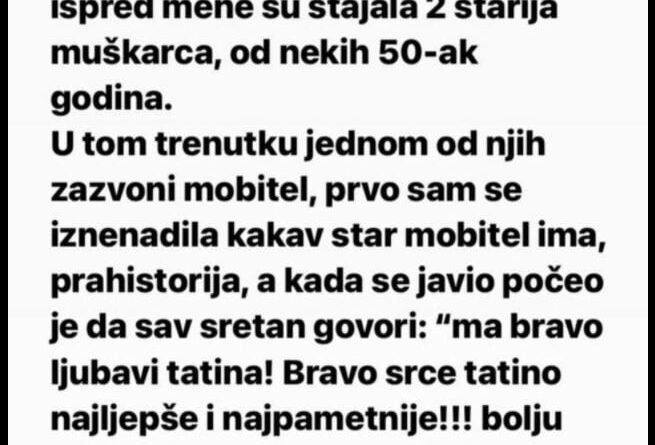 “Starijem muškarcu u prodavnici zazvonio telefon”