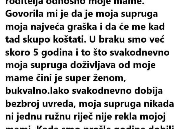 “Vjenčao sam se protiv volje mojih roditelja odnosno moje mame”