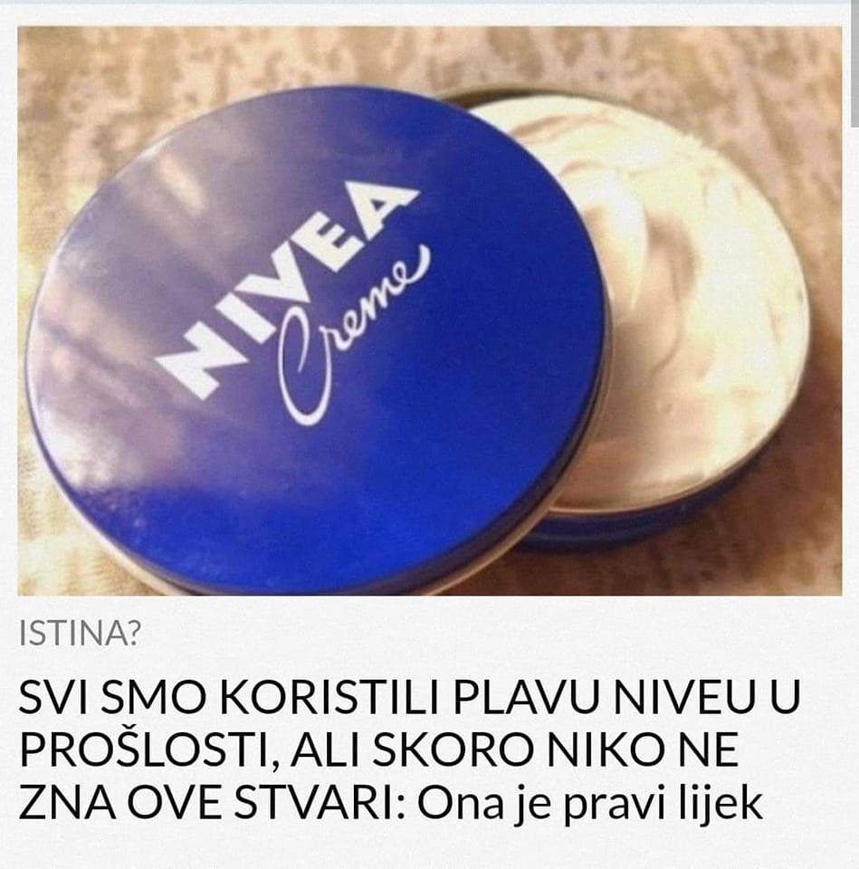 SVI SMO KORISTILI “PLAVU NIVEU” U PROŠLOSTI, ALI SKORO NIKO NE ZNA OVE STVARI: Ona Je Pravi Lijek, IZNENAĐENI?