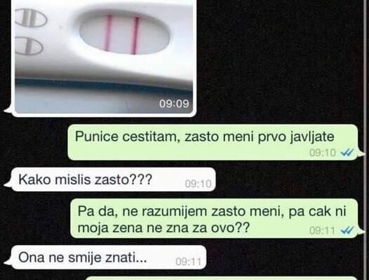 PUNICA MI JE NAPISALA DA JE TRUDNA, NIŠTA MI NIJE BILO JASNO