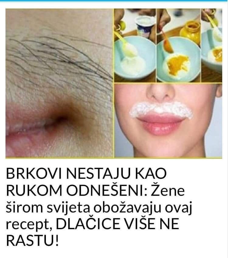 BRKOVI NESTAJU KAO RUKOM ODNEŠENI: Žene širom svijeta obožavaju ovaj recept, DLAČICE VIŠE NE RASTU!