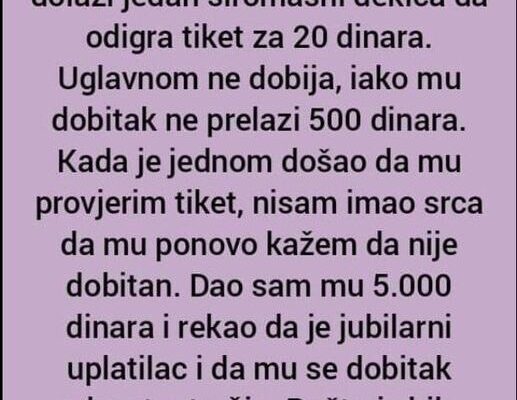 “U Kladionicu Mi Svakog Dana Dolazi Siromašni Dedica”