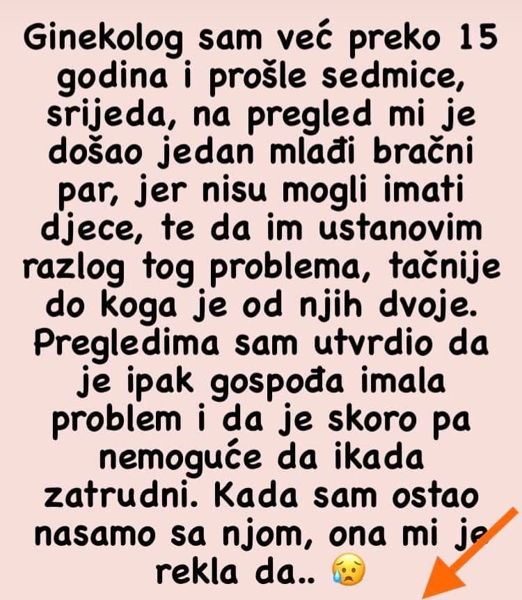 “Ginekolog sam i skoro mi je na pregled došla djevojka sa svojim vjerenikom”