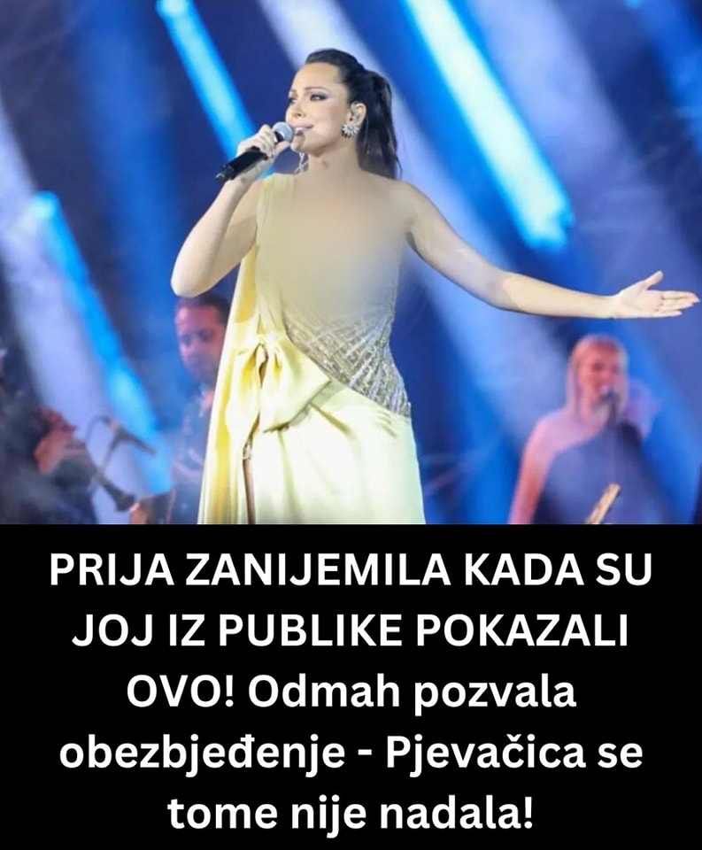 PRIJA ZANIJEMILA KADA SU JOJ IZ PUBLIKE POKAZALI OVO! Odmah pozvala obezbjeđenje – Pjevačica se tome nije nadala!