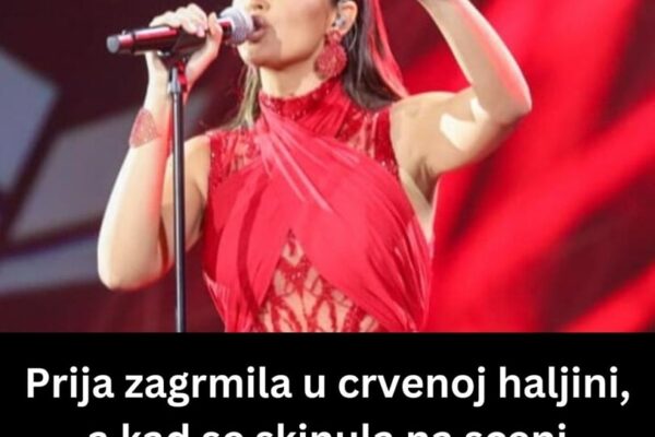 Prija zagrmila u crvenoj haljini, a kad se skinula na sceni nastao je haos: ARENA “GORI” ZBOG NJENOG IZDANJA