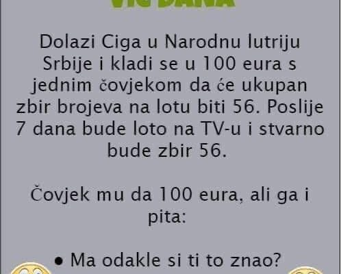 VIC: Dolazi Ciga u Narodnu lutriju Srbije