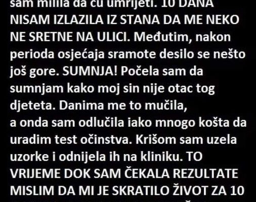 “Moja snaha se porodila 6 mjeseci nakon što se udala za mog sina”