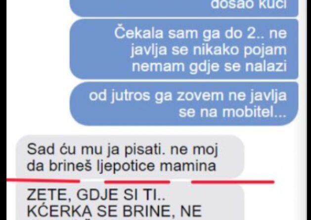 KĆERKA MI JE U SUZAMA JAVILA DA JOJ SE MUŽ NE JAVLJA, ODMAH SAM MU NAPISALA PORUKU: Poslao mi je ODVRATNU SLIKU, kad sam vidjela gdje je, POZLILO MI