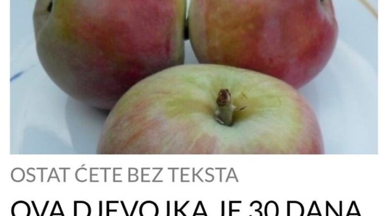 OVA DJEVOJKA JE 30 DANA PRIJE SPAVANJA JELA 1 JABUKU: Evo šta joj se dogodilo