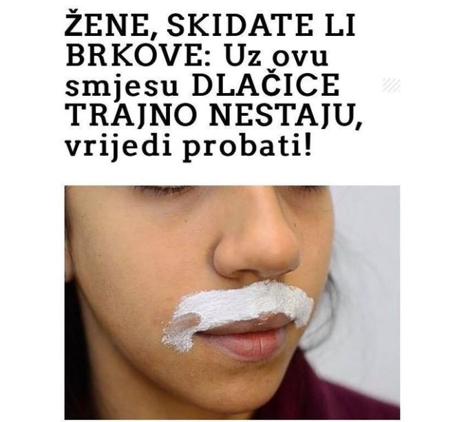 ŽENE, SKIDATE LI BRKOVE: Uz ovu smjesu DLAČICE TRAJNO NESTAJU, vrijedi probati!