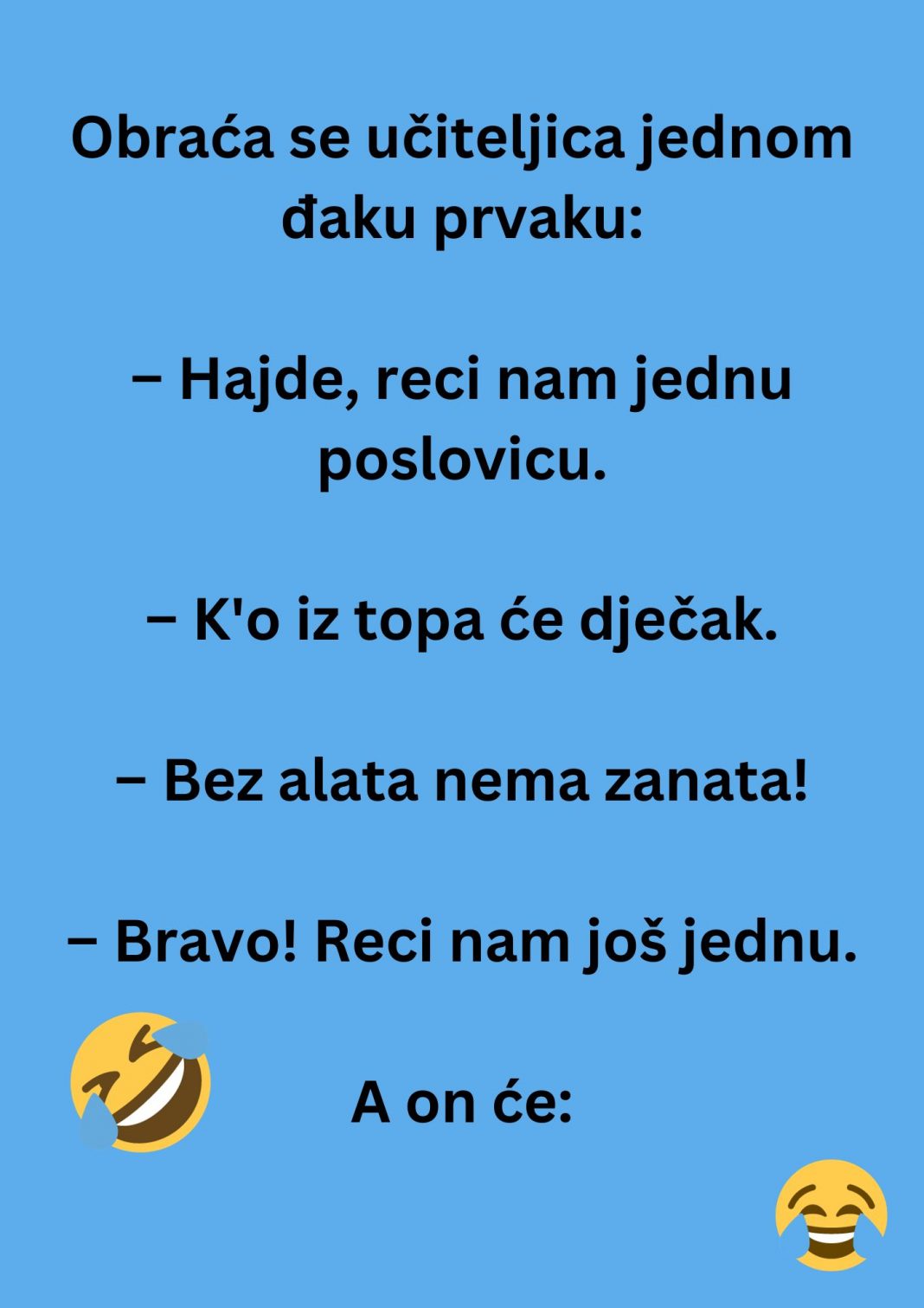 VIC DANA: Obraća se učiteljica đaku