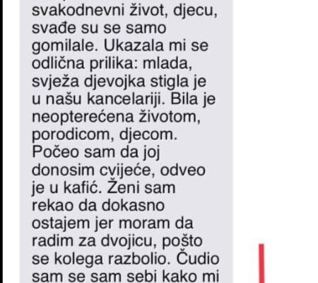 “Odlučio sam da prevarim svoju ženu”