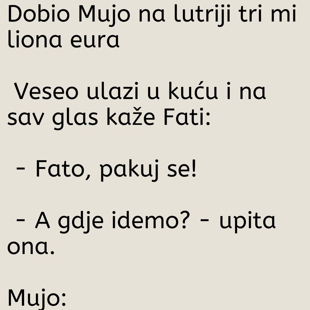 VIC: MUJO DOBIO NA LUTRIJI