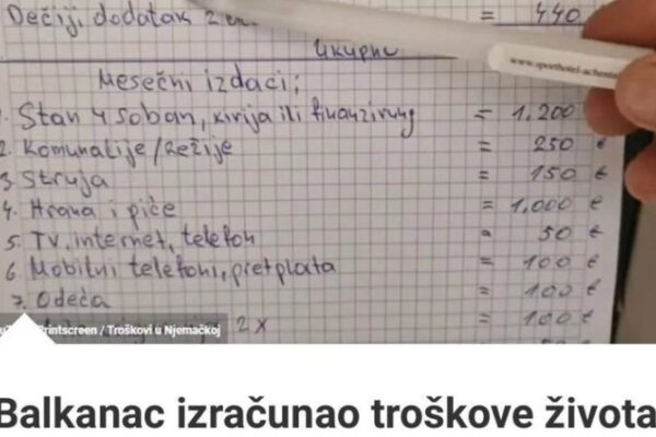 Balkanac izračunao troškove života porodice u Njemačkoj: “Konačno da čujemo pravu istinu” (VIDEO)