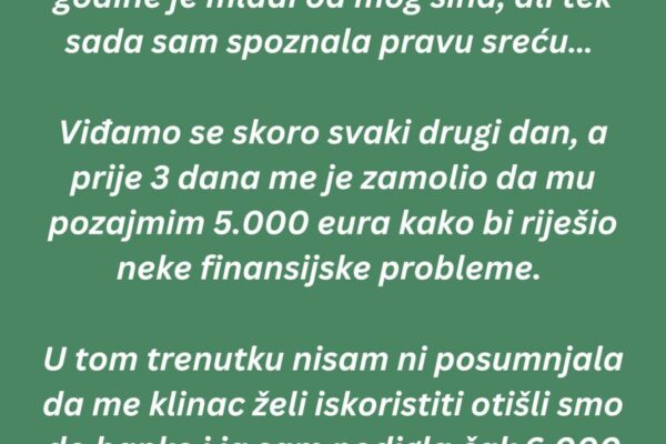 “Imam 47 godina, udata sam, ali sam već 3 mjeseca u sretnoj vezi sa momkom koji ima samo 22 godine…”