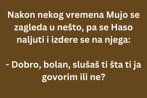 VIC: Mujini problemi u kafani