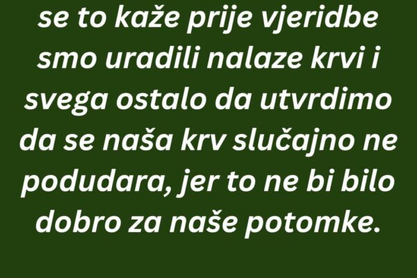 Ja i moj momak smo neka dalja rodbina