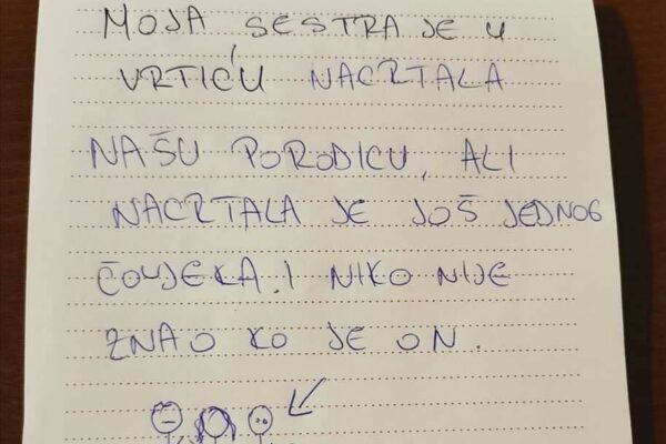 MOJA SESTRA JE U VRTIĆU NACRTALA NAŠU PORODICU, Ali Nacrtala Je I NEPOZNATOG ČOVJEKA: Kad Je Teta Pitala Ko Je On, SESTRA JE REKLA…