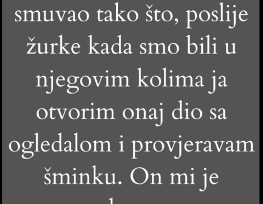 “Bivši dečko me opet smuvao”