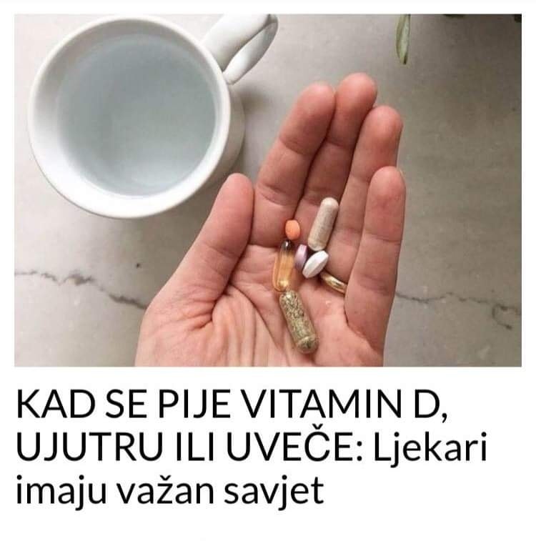 KAD SE PIJE VITAMIN D, UJUTRU ILI UVEČE: Ljekari imaju važan savjet