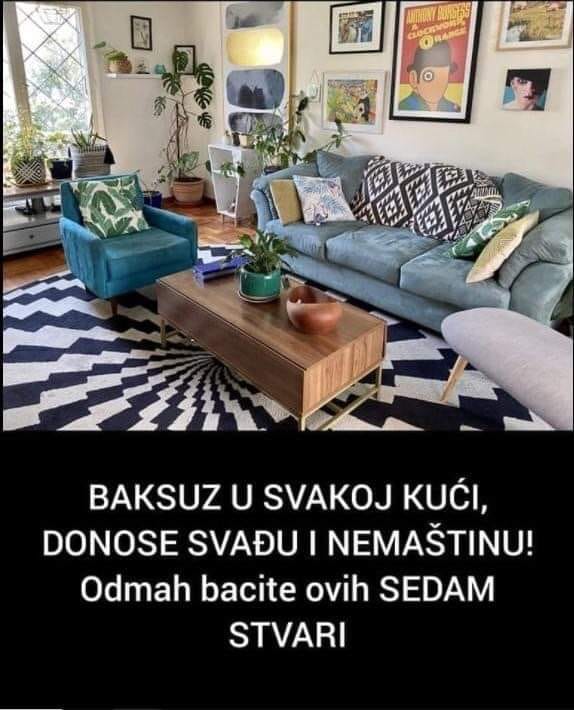 BAKSUZ U SVAKOJ KUĆI, DONOSE SVAĐU I NEMAŠTINU! Odmah bacite ovih SEDAM STVARI