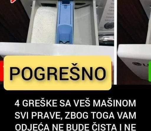 4 GREŠKE SA VEŠ MAŠINOM SVI PRAVE, ZBOG