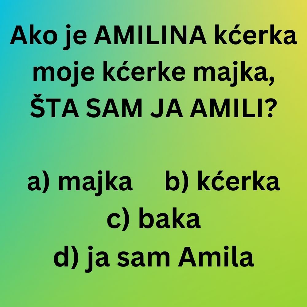 MOZGALICA KOJA JE SVIMA ZADALA GLAVOBOLJU: Šta sam ja Amili?