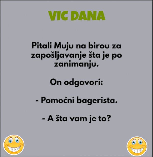 VIC DANA: Pomoćni bagerista