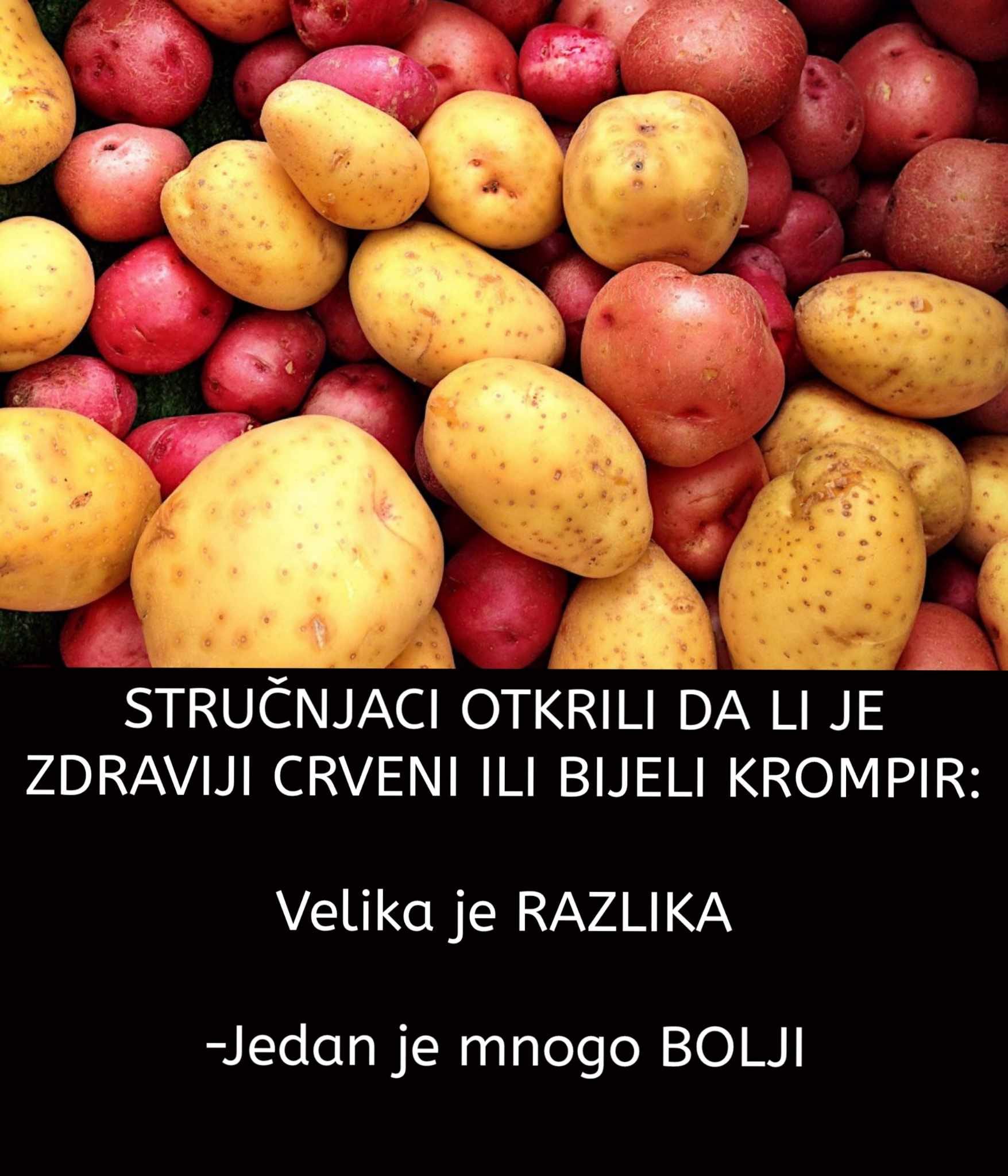 STRUČNJACI OTKRILI DA LI JE ZDRAVIJI CRVENI ILI BIJELI KROMPIR: Velika je RAZLIKA