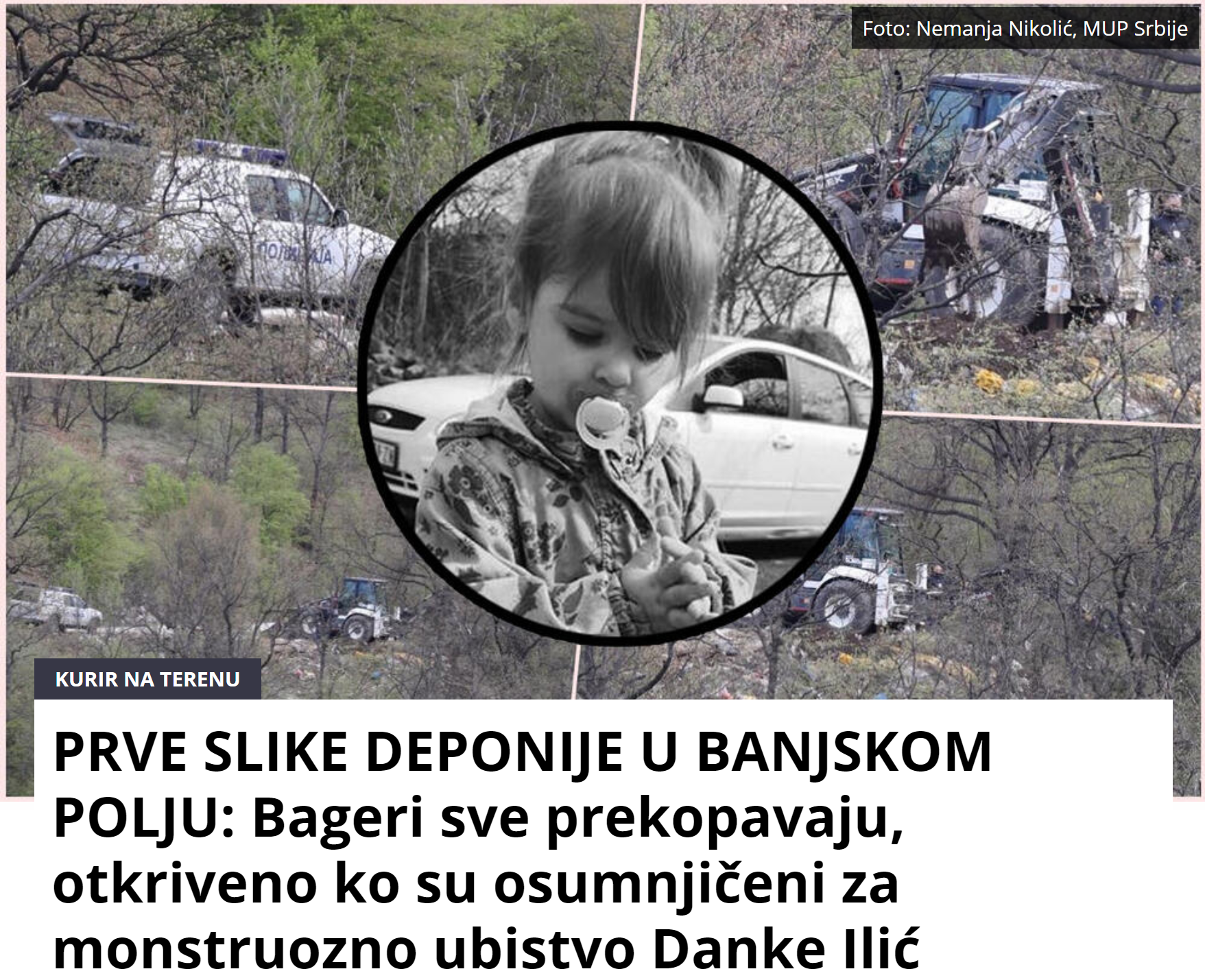 PRVE SLIKE DEPONIJE U BANJSKOM POLJU: Bageri sve prekopavaju, otkriveno ko su osumnjičeni za monstruozno ubistvo Danke Ilić